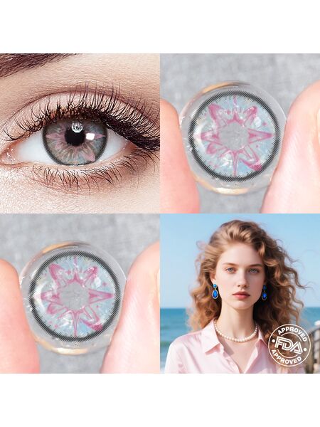 Hexagram Gray 6 Months Contact Lenses