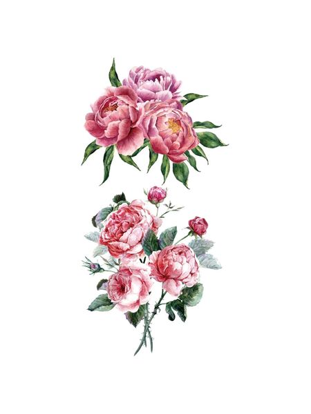 Peony Duet Tattoos
