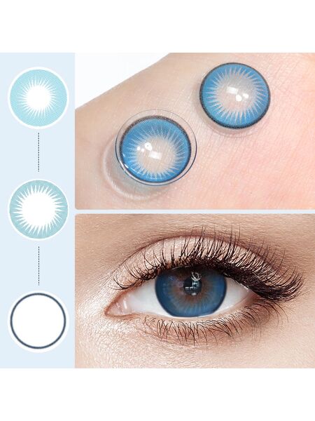 Pinwheel Blue 6 Months Contact Lenses