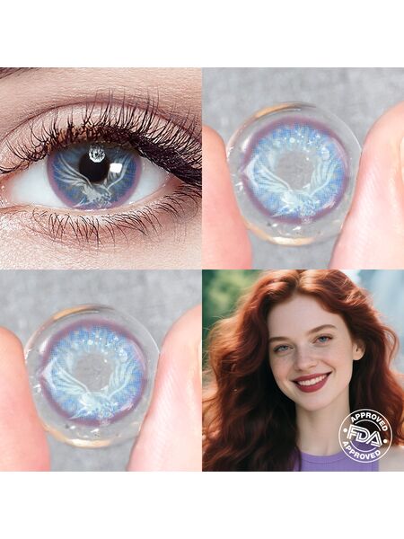 Aquila Blue Costume 6 Months Contact Lenses (Harley Quinn)