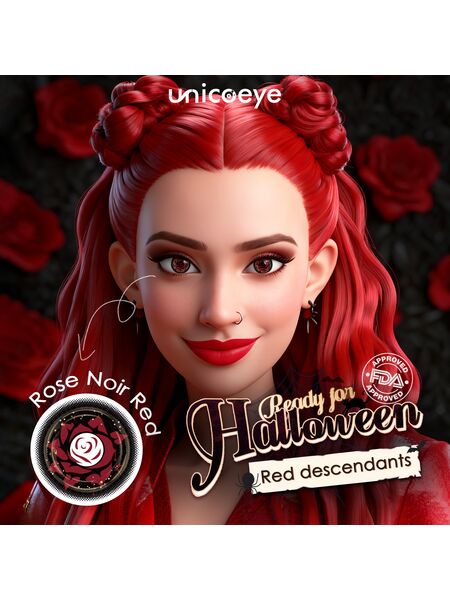 Rose Noir Red Costume 6 Months Contact Lenses (Red Descendants)