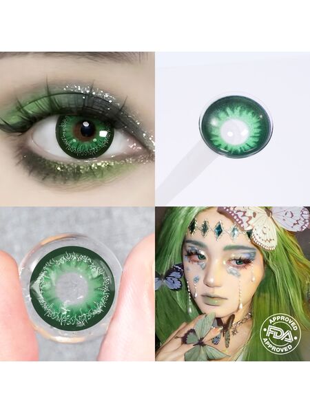 Cybera Green 6 Months Contact Lenses (Poison Ivy)