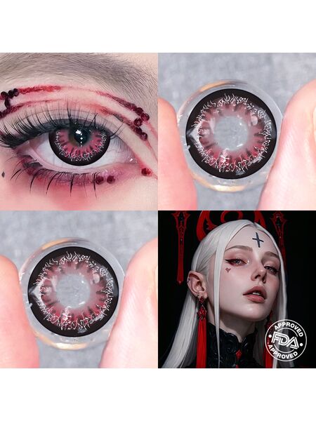 Cybera Red 6 Months Contact Lenses (Deadpool)