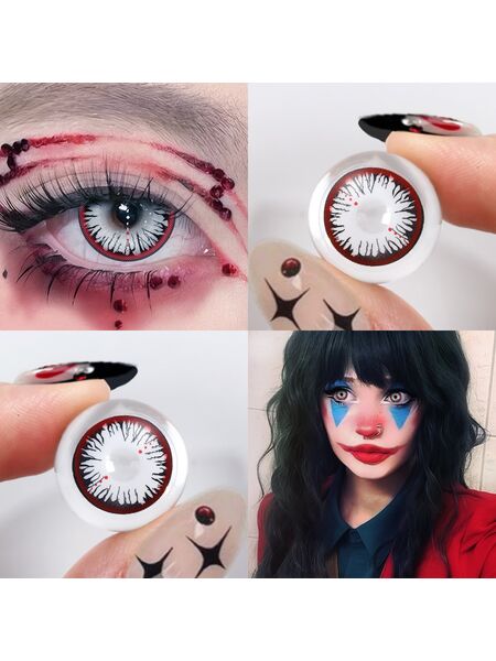 Clown Black Costume 6 Months Contact Lenses