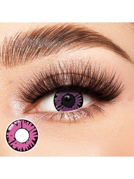 Enchanted Pink Costume Yearly Contact Lenses
