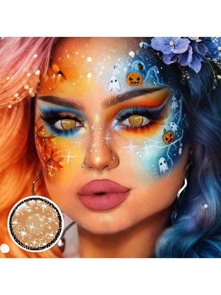 Blind Starry Brown Costume Yearly Contact Lenses