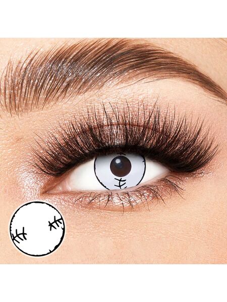 Stitched Mummy White Costume Yearly Contact Lenses