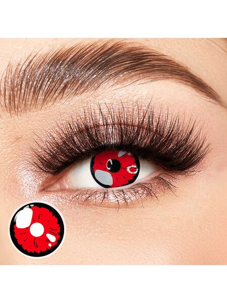Anime Bling Red Costume Yearly Contact Lenses