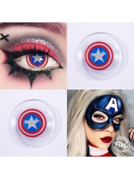 Starburst Red Costume 6 Months Contact Lenses (Wonder Woman)