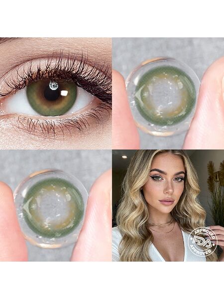 Iced Oolong Green 6 Months Contact Lenses