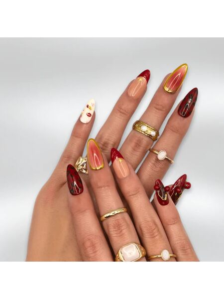Cherry Kiss Red Nails