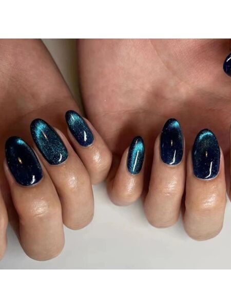 Crystal Waters Blue Nails