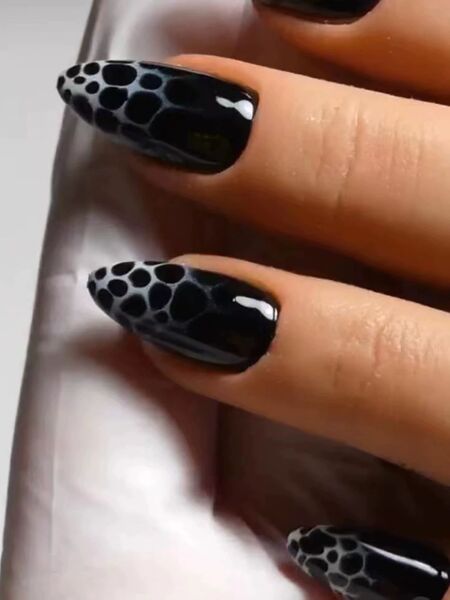 Midnight Storm Black Nails