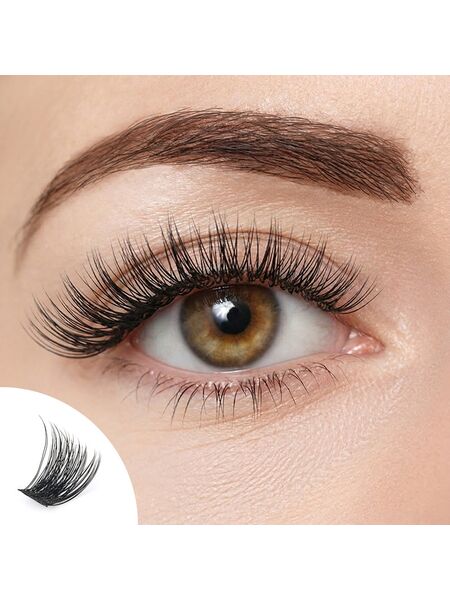 Moss Shine Segmented Natural Glue-on Lashes