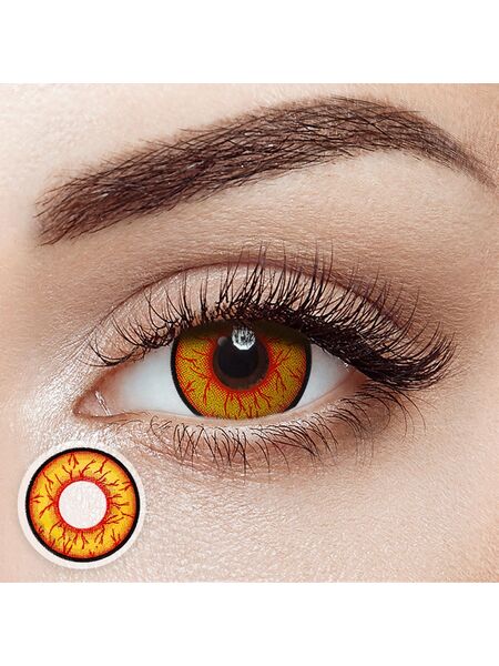 Crazy Clown Brown Costume 6 Months Contact Lenses