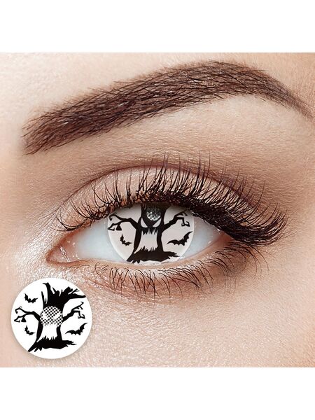 Wood White Costume 6 Months Contact Lenses