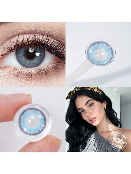 Kiwi Blue 6 Months Contact Lenses | 2 Pcs