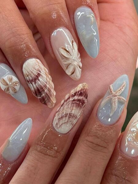Tidal Treasures Multicolor Nails