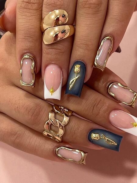 Tulip Garden Multicolor Nails
