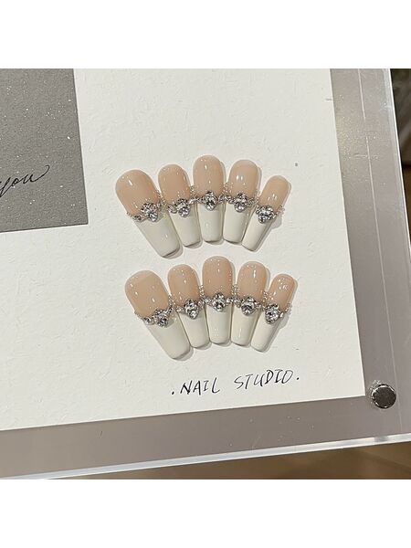 Pearl Shine White Nails