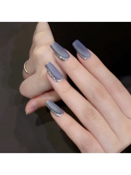 Haze Flash Blue Nails