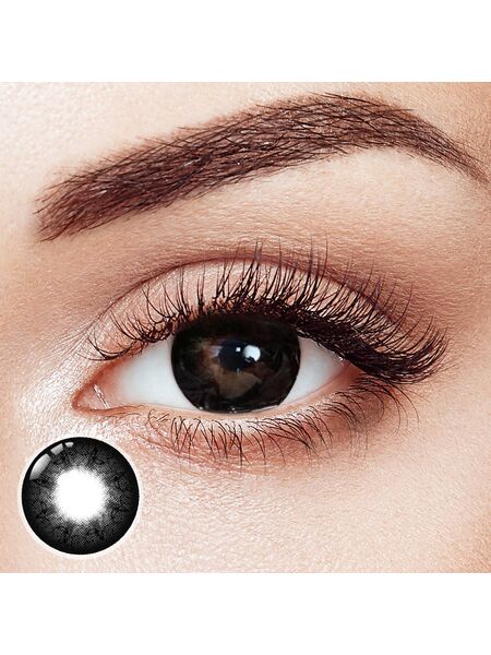 Chamomile Black Yearly Contact Lenses | 2 Pcs