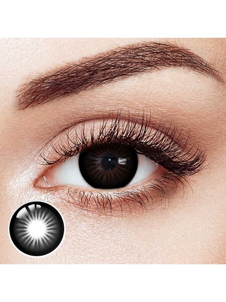 Dark Pixel Black 6 Month Contact Lenses | 2 Pcs
