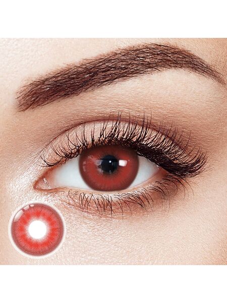 Zodiac Red Prescription 6 Months Contact Lenses | 2pcs