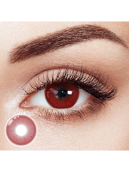 Dottie Red Prescription 6 Months Contact Lenses | 2 Pcs