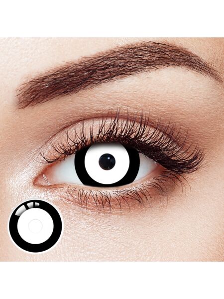 Specter White Sclera 17mm Costume 6 Month Contact Lenses | 2 Pcs