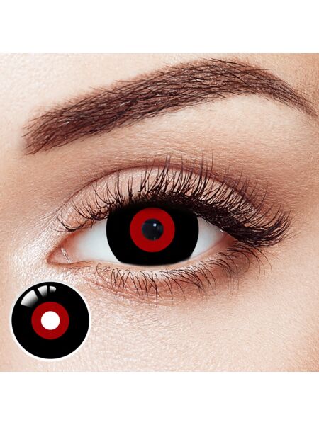 Crimson Nightmare Red Sclera 17mm Costume 6 Month Contact Lenses | 2 Pcs