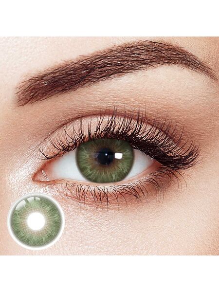Honey Olive Green 6 Months Contact Lenses | 2 Pcs