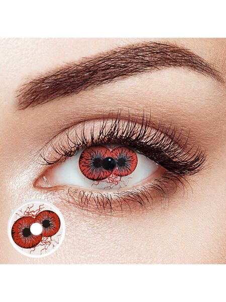 Scarlet Twins Red Costume Yearly Contact Lenses | 2 Pcs