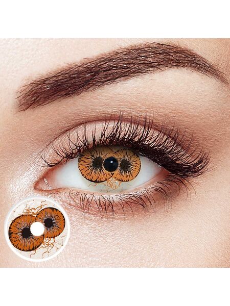 Inferno Twins Brown Costume Yearly Contact Lenses | 2 Pcs