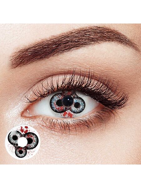 Blood Trinity Gray Costume Yearly Contact Lenses | 2 Pcs