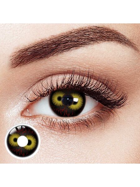 Venom Twins Black Costume Yearly Contact Lenses | 2 Pcs