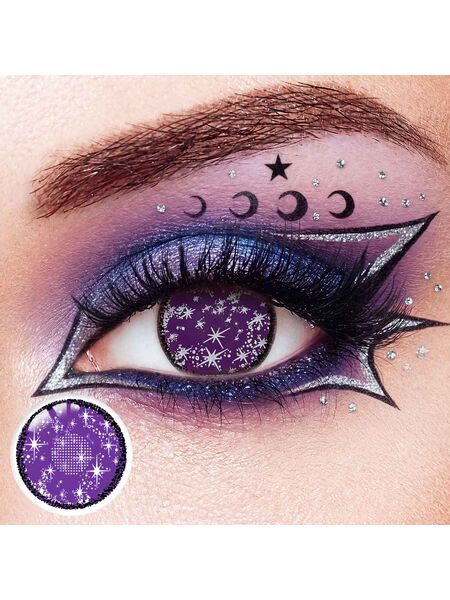 Galaxy Purple Costume Yearly Contact Lenses | 2 Pcs