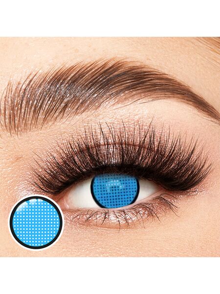 Mesh Blue Costume Yearly Contact Lenses