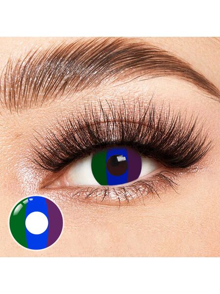 Pride Blue Costume Yearly Contact Lenses