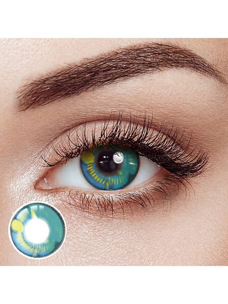 Lunar Earth Green Costume Yearly Contact Lenses
