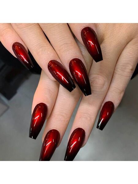 Ballet Black Red Nails