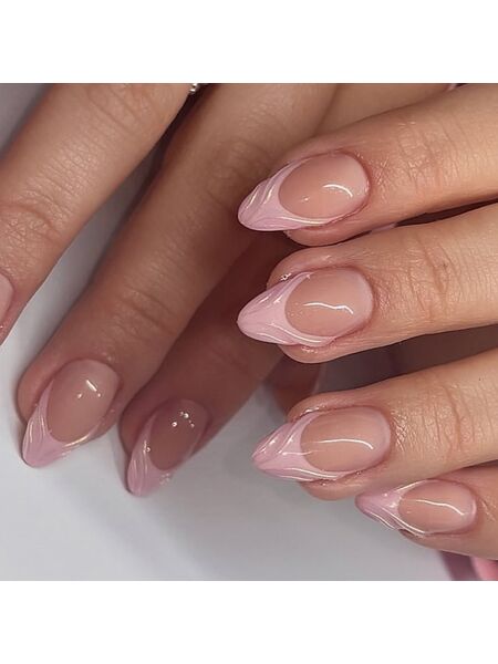 Emboss Blush Pink Nails