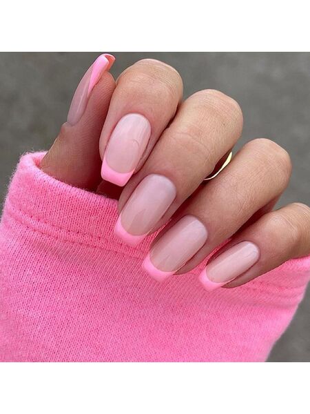 Pure Dark Pink Nails
