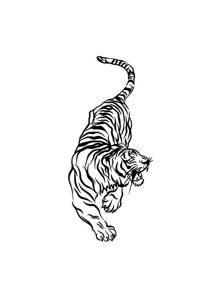 Savage King Tiger Tattoos