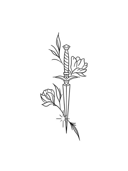 Blades and Blooms Tattoos