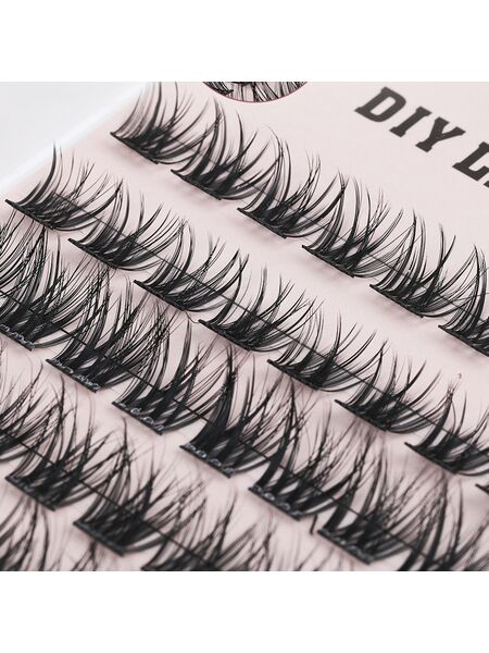 Black Laser Segmented Natural Eyelashes Set