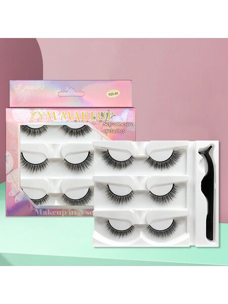 Country and Western 3 Pairs Natural Lashes