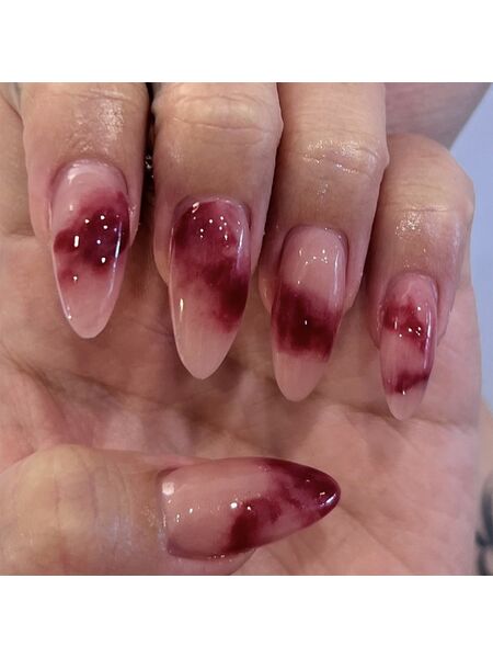 Raspberry Mist Red Nails