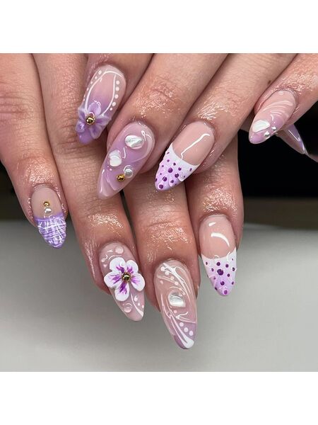 Amethyst Garden Purple Nails