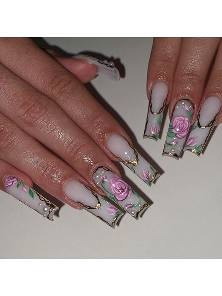 Orchid Dreams Purple Nails